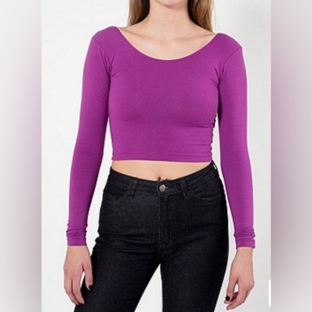 American Apparel size XS longsleeve crop top